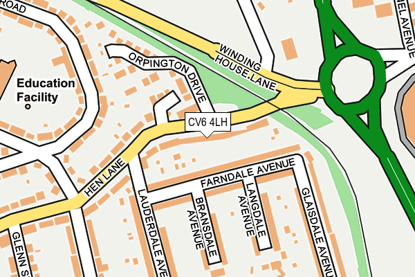 CV6 4LH map - OS OpenMap – Local (Ordnance Survey)