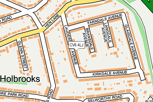 CV6 4LJ map - OS OpenMap – Local (Ordnance Survey)