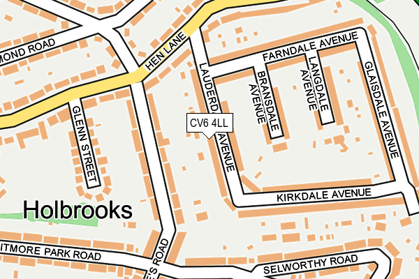 CV6 4LL map - OS OpenMap – Local (Ordnance Survey)