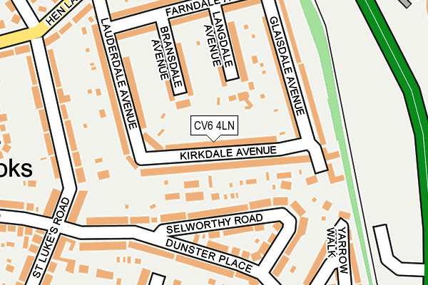 CV6 4LN map - OS OpenMap – Local (Ordnance Survey)