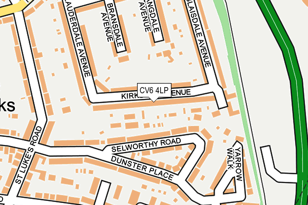CV6 4LP map - OS OpenMap – Local (Ordnance Survey)