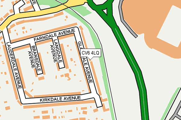 CV6 4LQ map - OS OpenMap – Local (Ordnance Survey)