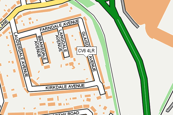 CV6 4LR map - OS OpenMap – Local (Ordnance Survey)