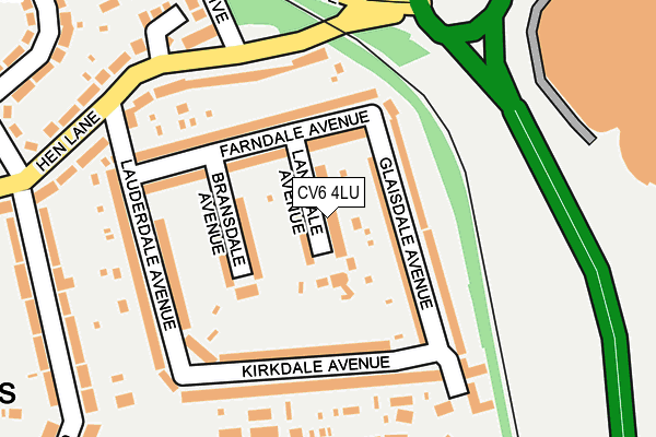 CV6 4LU map - OS OpenMap – Local (Ordnance Survey)