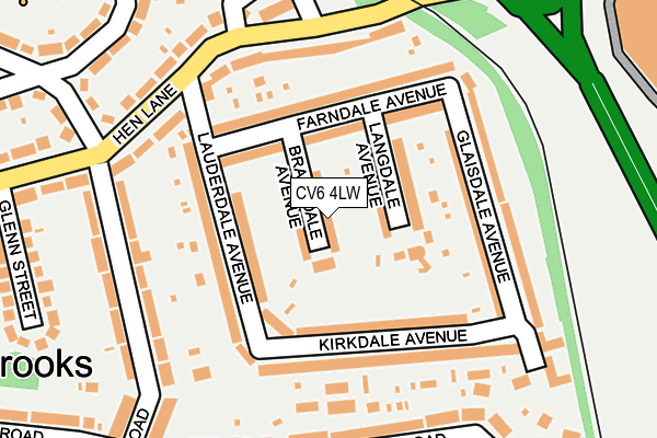 CV6 4LW map - OS OpenMap – Local (Ordnance Survey)