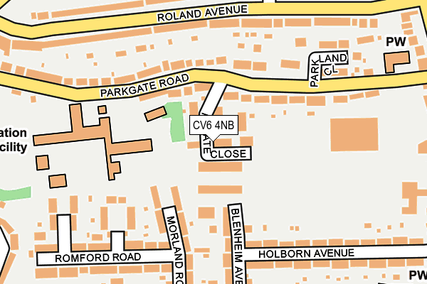 CV6 4NB map - OS OpenMap – Local (Ordnance Survey)