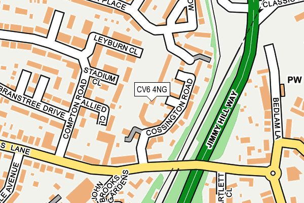 CV6 4NG map - OS OpenMap – Local (Ordnance Survey)