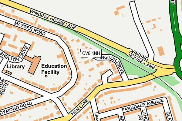 CV6 4NH map - OS OpenMap – Local (Ordnance Survey)