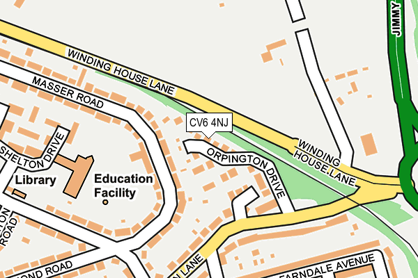 CV6 4NJ map - OS OpenMap – Local (Ordnance Survey)