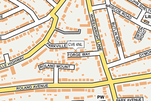 CV6 4NL map - OS OpenMap – Local (Ordnance Survey)