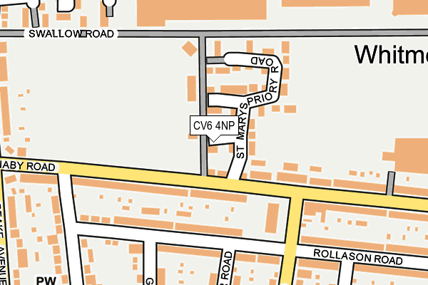 CV6 4NP map - OS OpenMap – Local (Ordnance Survey)