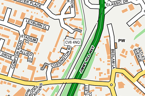 CV6 4NQ map - OS OpenMap – Local (Ordnance Survey)