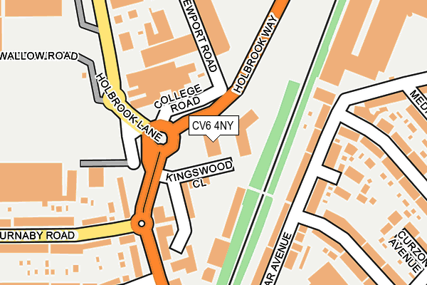 CV6 4NY map - OS OpenMap – Local (Ordnance Survey)