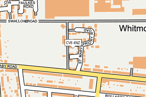 CV6 4NZ map - OS OpenMap – Local (Ordnance Survey)