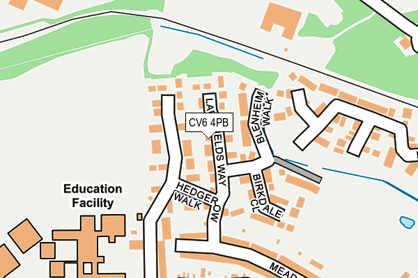 CV6 4PB map - OS OpenMap – Local (Ordnance Survey)