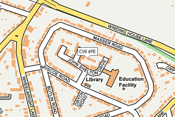 CV6 4PE map - OS OpenMap – Local (Ordnance Survey)