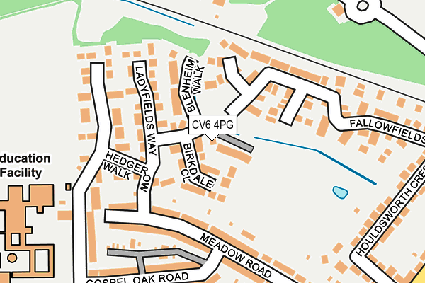 CV6 4PG map - OS OpenMap – Local (Ordnance Survey)