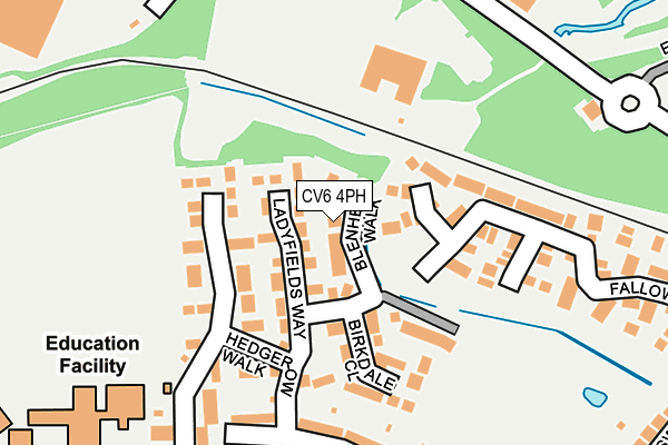 CV6 4PH map - OS OpenMap – Local (Ordnance Survey)