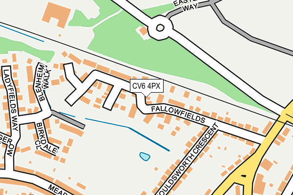 CV6 4PX map - OS OpenMap – Local (Ordnance Survey)