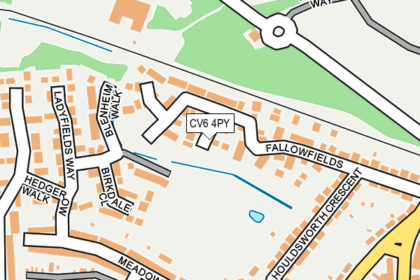 CV6 4PY map - OS OpenMap – Local (Ordnance Survey)