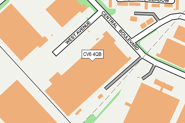 CV6 4QB map - OS OpenMap – Local (Ordnance Survey)