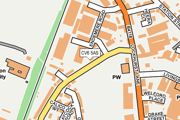 CV6 5AS map - OS OpenMap – Local (Ordnance Survey)