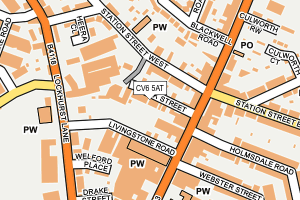 CV6 5AT map - OS OpenMap – Local (Ordnance Survey)