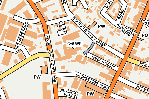 CV6 5BP map - OS OpenMap – Local (Ordnance Survey)