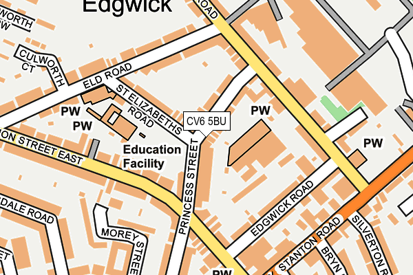 CV6 5BU map - OS OpenMap – Local (Ordnance Survey)