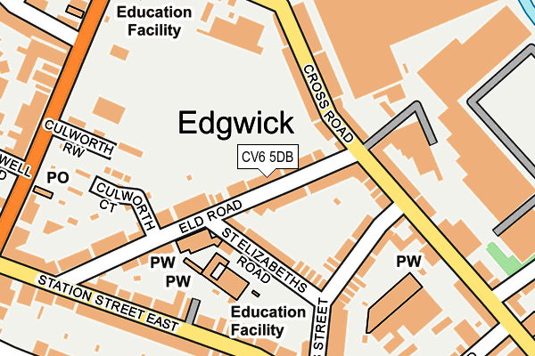 CV6 5DB map - OS OpenMap – Local (Ordnance Survey)