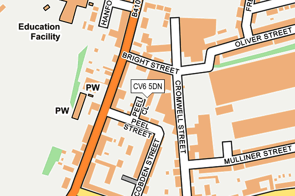 CV6 5DN map - OS OpenMap – Local (Ordnance Survey)