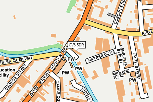 CV6 5DR map - OS OpenMap – Local (Ordnance Survey)