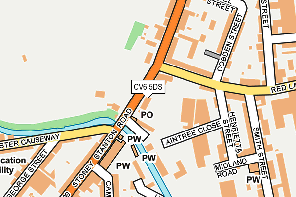 CV6 5DS map - OS OpenMap – Local (Ordnance Survey)