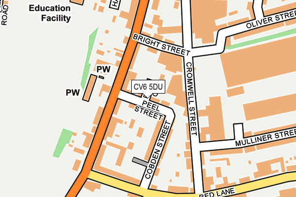 CV6 5DU map - OS OpenMap – Local (Ordnance Survey)