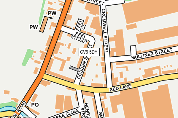 CV6 5DY map - OS OpenMap – Local (Ordnance Survey)