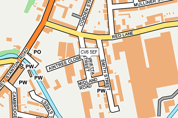 CV6 5EF map - OS OpenMap – Local (Ordnance Survey)