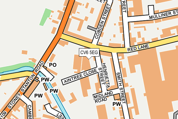 CV6 5EG map - OS OpenMap – Local (Ordnance Survey)