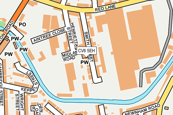 CV6 5EH map - OS OpenMap – Local (Ordnance Survey)