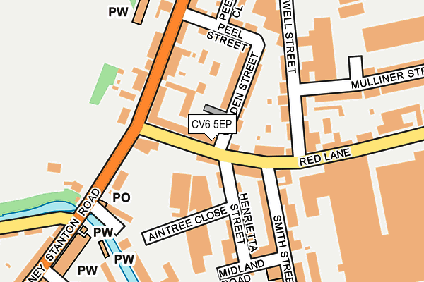 CV6 5EP map - OS OpenMap – Local (Ordnance Survey)