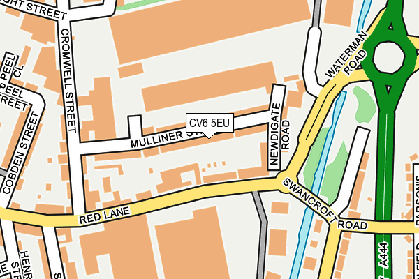 CV6 5EU map - OS OpenMap – Local (Ordnance Survey)