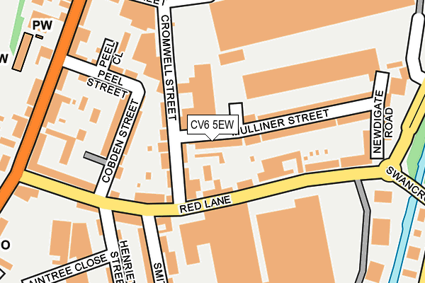 CV6 5EW map - OS OpenMap – Local (Ordnance Survey)