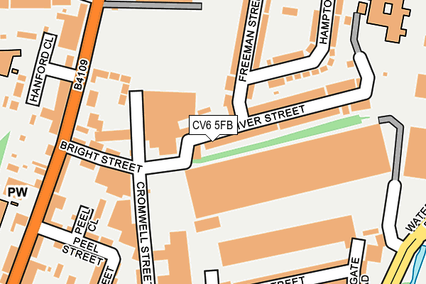 CV6 5FB map - OS OpenMap – Local (Ordnance Survey)