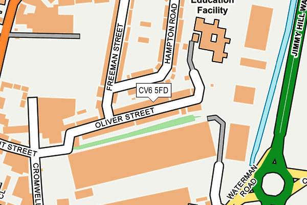 CV6 5FD map - OS OpenMap – Local (Ordnance Survey)