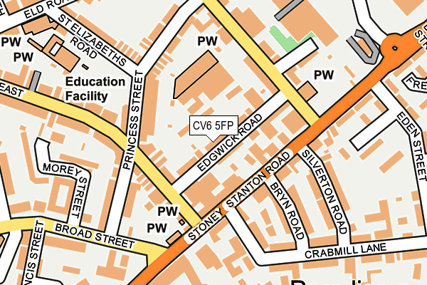 CV6 5FP map - OS OpenMap – Local (Ordnance Survey)