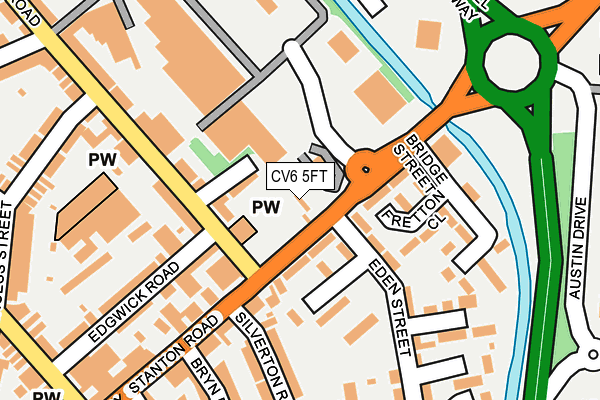 CV6 5FT map - OS OpenMap – Local (Ordnance Survey)