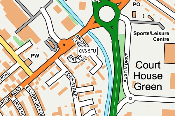 CV6 5FU map - OS OpenMap – Local (Ordnance Survey)