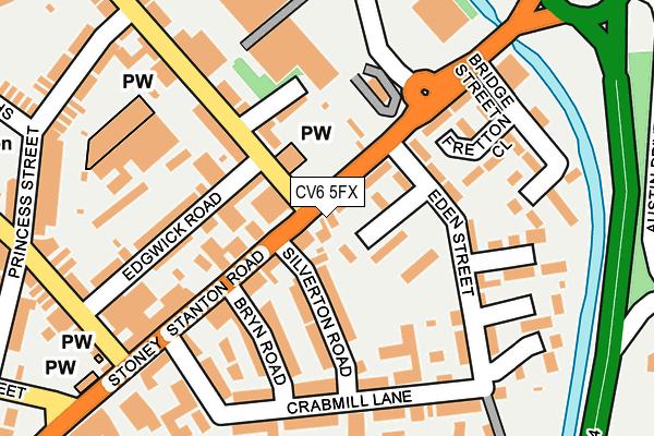 CV6 5FX map - OS OpenMap – Local (Ordnance Survey)