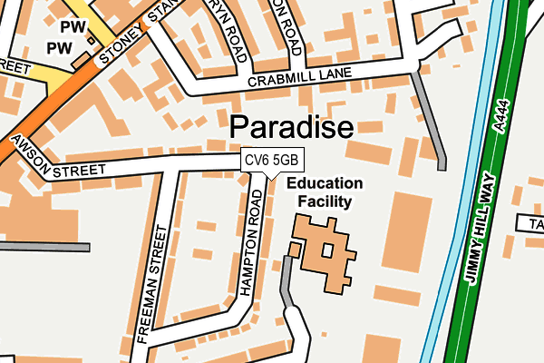 CV6 5GB map - OS OpenMap – Local (Ordnance Survey)