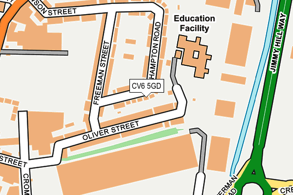 CV6 5GD map - OS OpenMap – Local (Ordnance Survey)