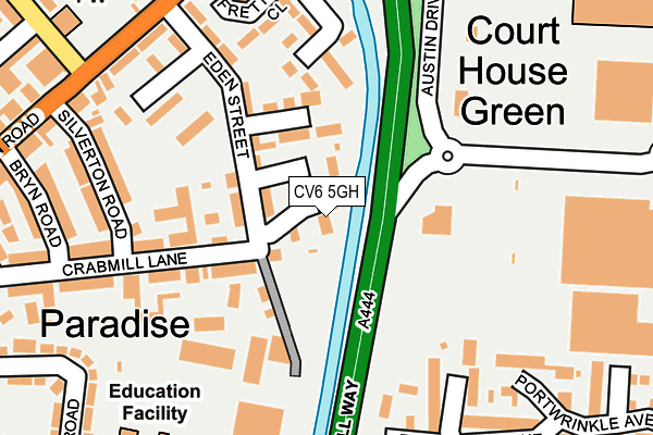 CV6 5GH map - OS OpenMap – Local (Ordnance Survey)